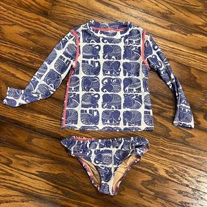 GUC J. Crew/Crewcuts girls rash guard two piece 3T